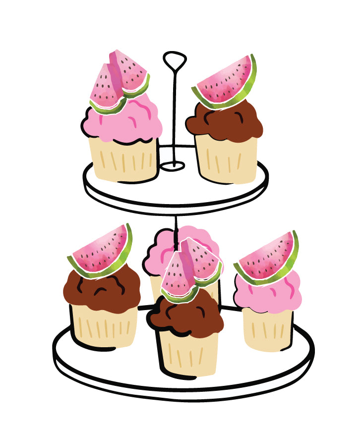 Watermelon Cupcake Toppers