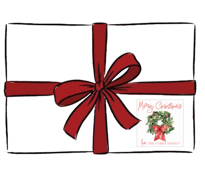 Wreath Christmas Gift Tags/Labels