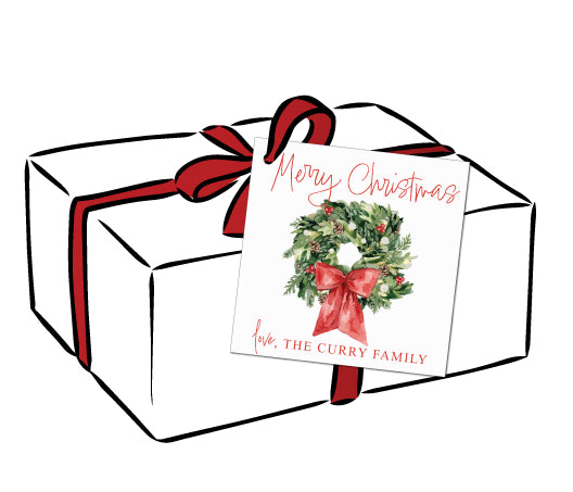 Wreath Christmas Gift Tags/Labels