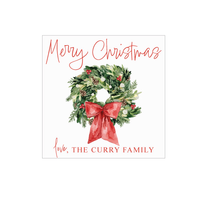 Wreath Christmas Gift Tags/Labels